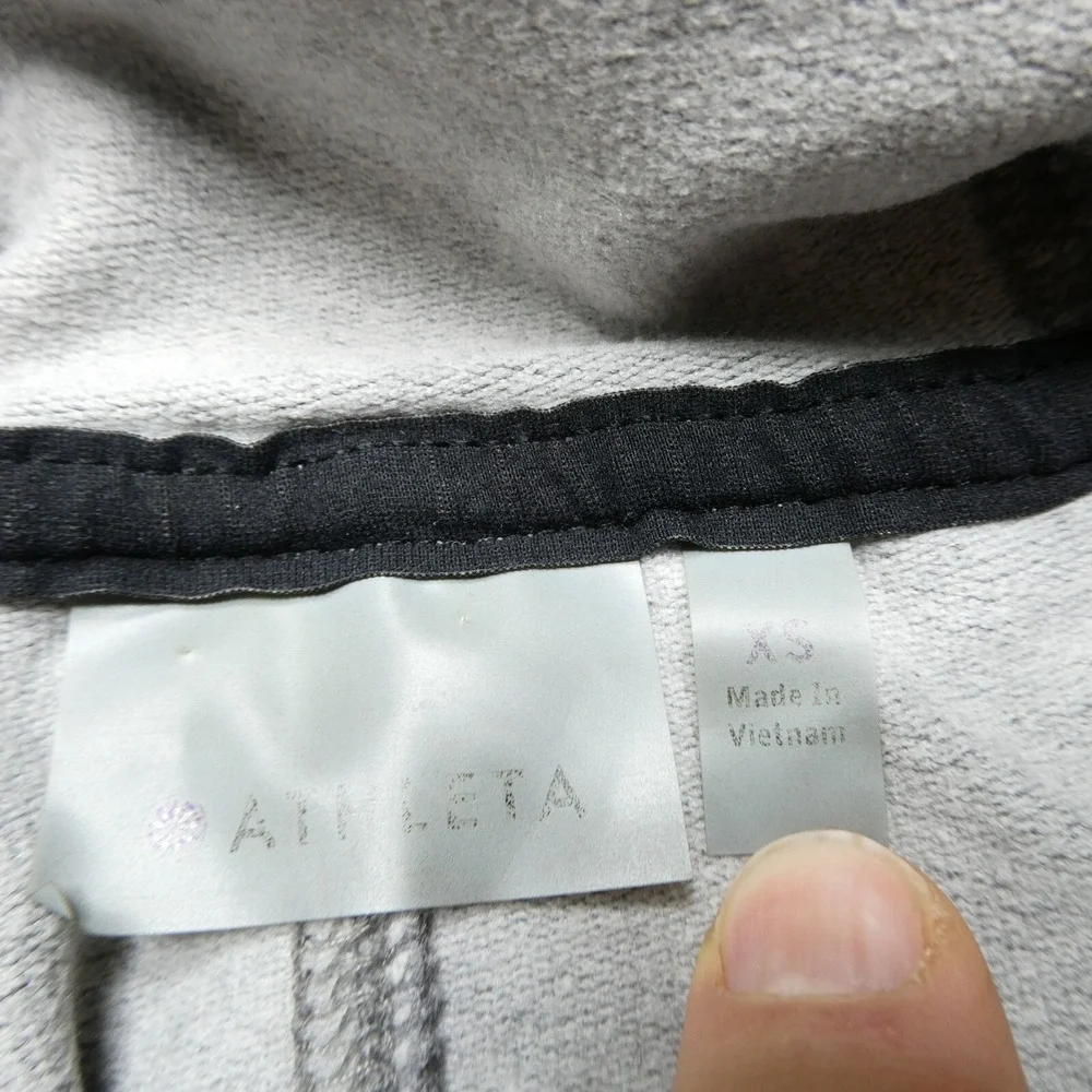 Athleta Sentry‎ Hoodie Womens XS Gray Zip Up Stretch Pocket Thumbhole Athletic - Picture 3 of 8